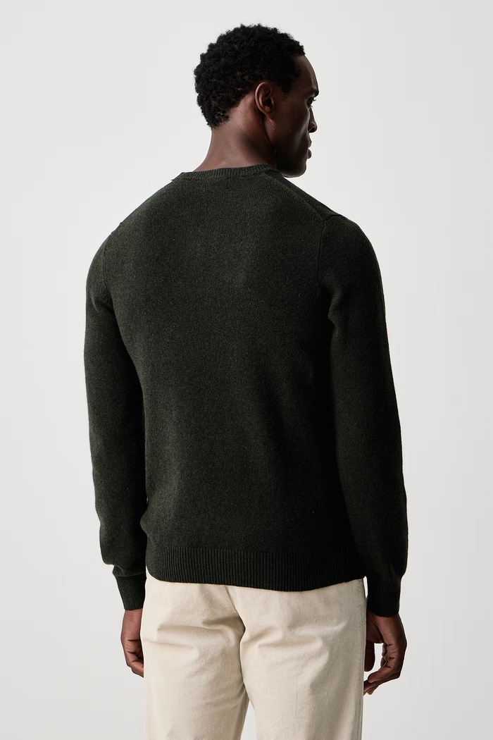 Odzież Hackett London Sweter męski wełniany HM7000287 zielony
