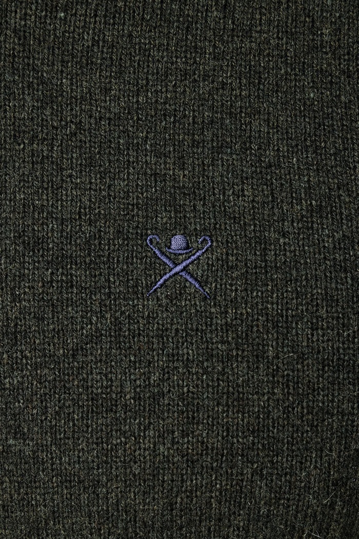 Sweter męski wełniany Hackett London zielony HM7000287