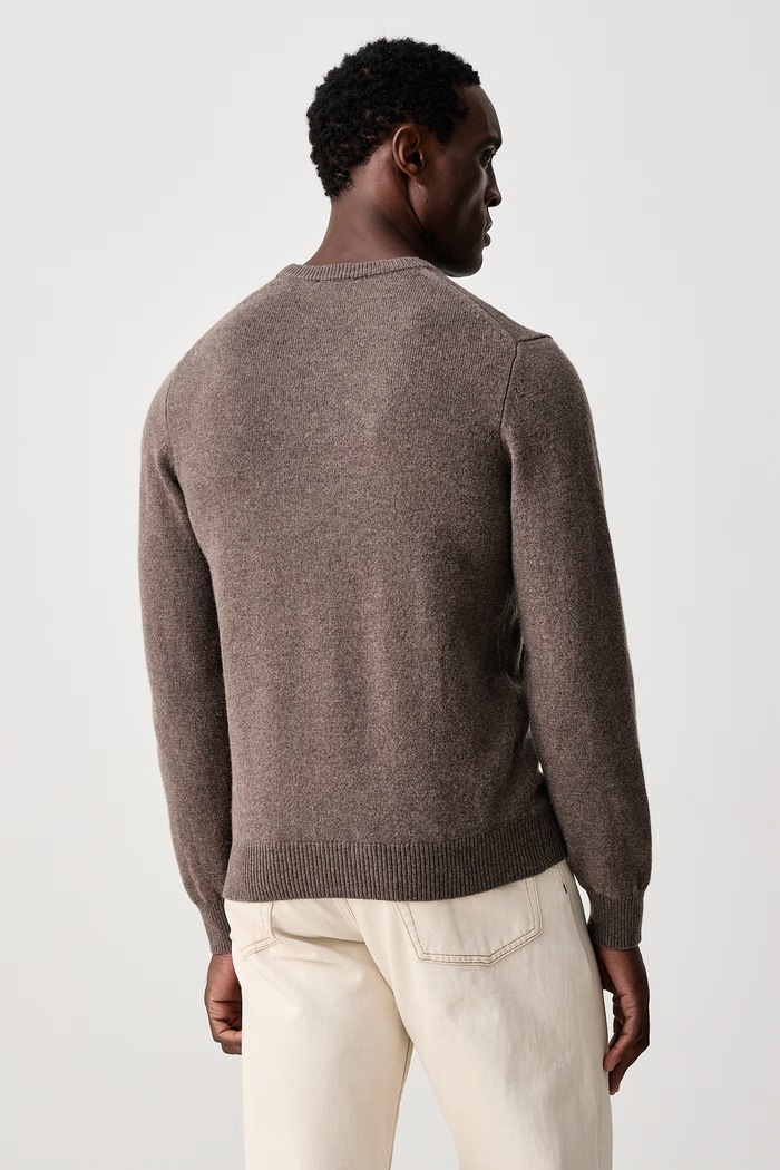 Odzież Hackett London Sweter męski wełniany HM7000287 brązowy