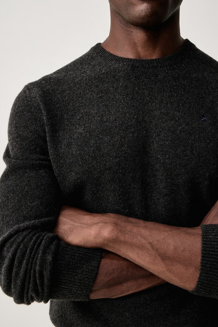 Sweter męski wełniany Hackett London HM7000287 szary
