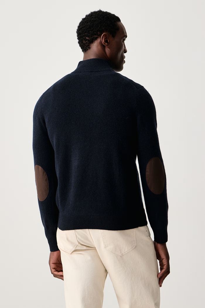 Odzież Hackett London Sweter męski wełniany HM7000286 granatowy