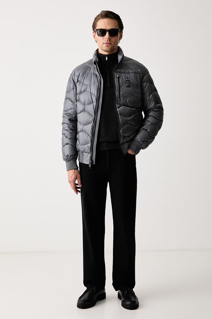 Hackett London Sweter męski wełniany HM7000286 szary AW26
