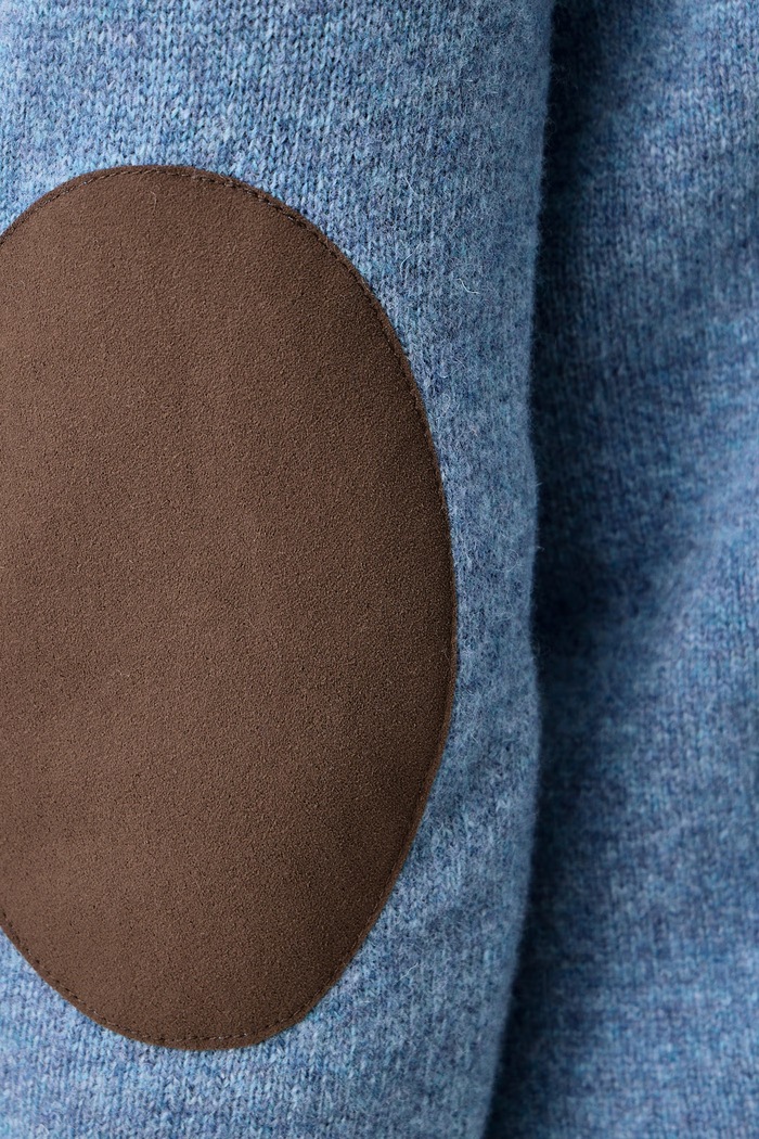 Sweter męski wełniany Hackett London niebieski HM7000286