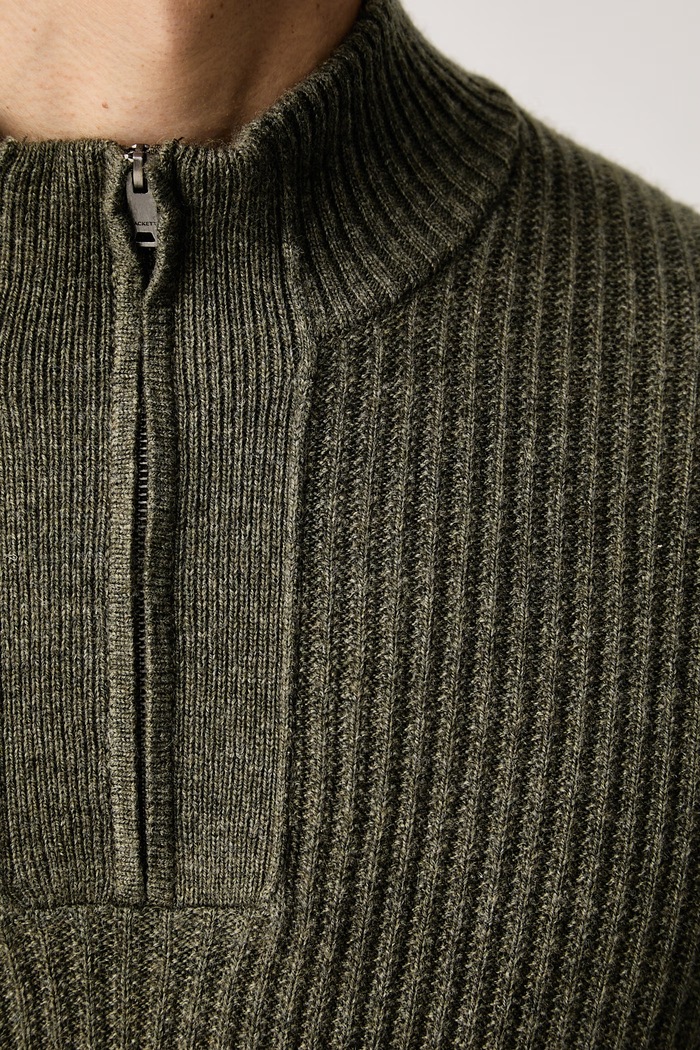Hackett London sweter męski wełniany HM7000282 zielony