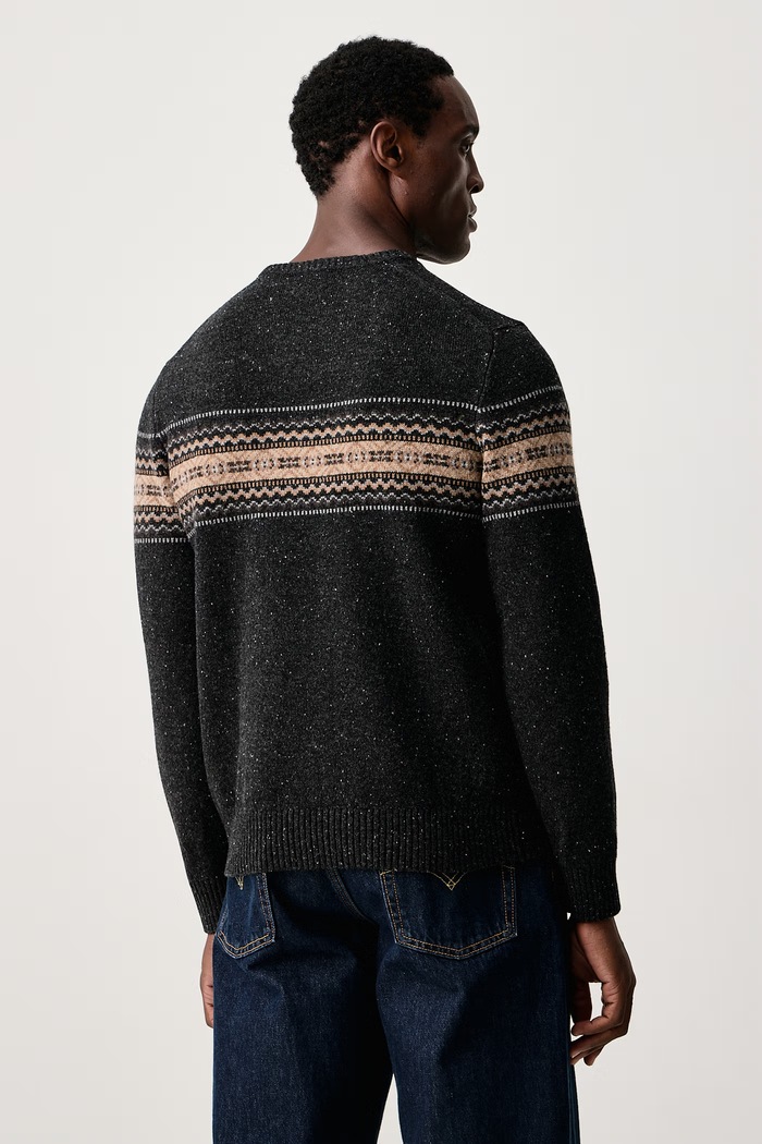 Odzież Hackett London Sweter męski z wełny merino HM7000269 szary