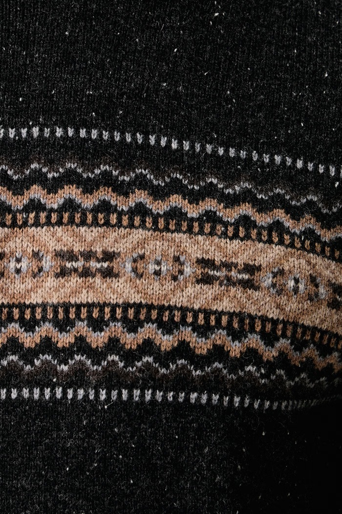 Sweter męski z wełny merino Hackett London szary HM7000269
