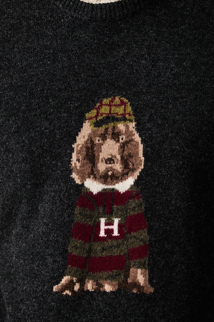 Hackett London sweter damski wełniany HM7000259 szary