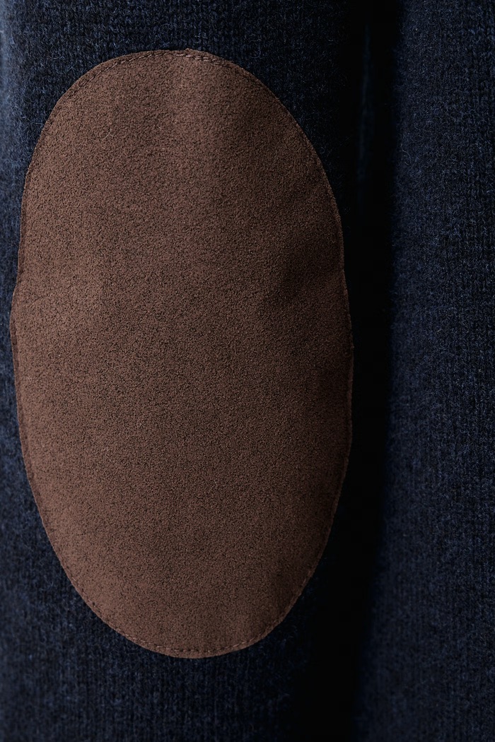Odzież Hackett London Sweter rozpinany męski wełniany HM7000257 granatowy