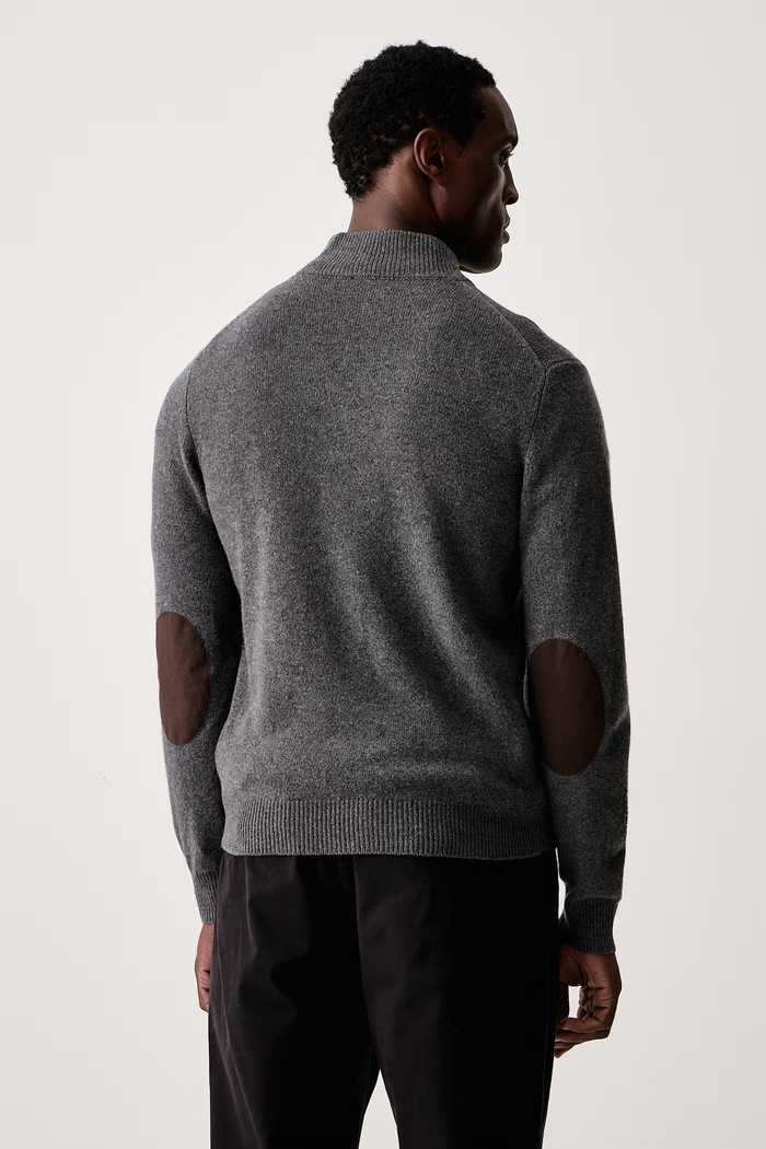 Odzież Hackett London Sweter rozpinany męski wełniany HM7000257 szary