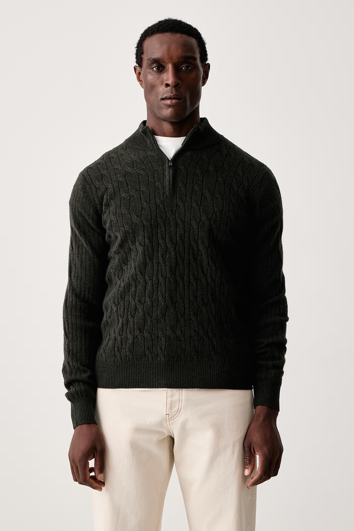 Hackett London Sweter męski wełniany zielony HM7000251