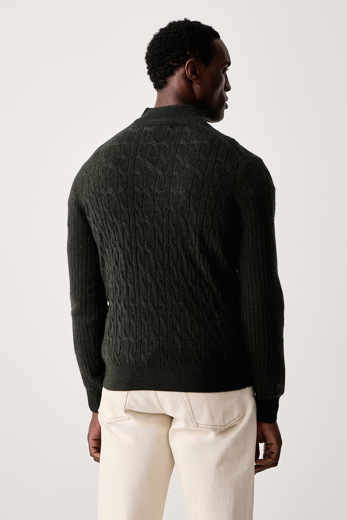 Odzież Hackett London Sweter męski wełniany HM7000251 zielony