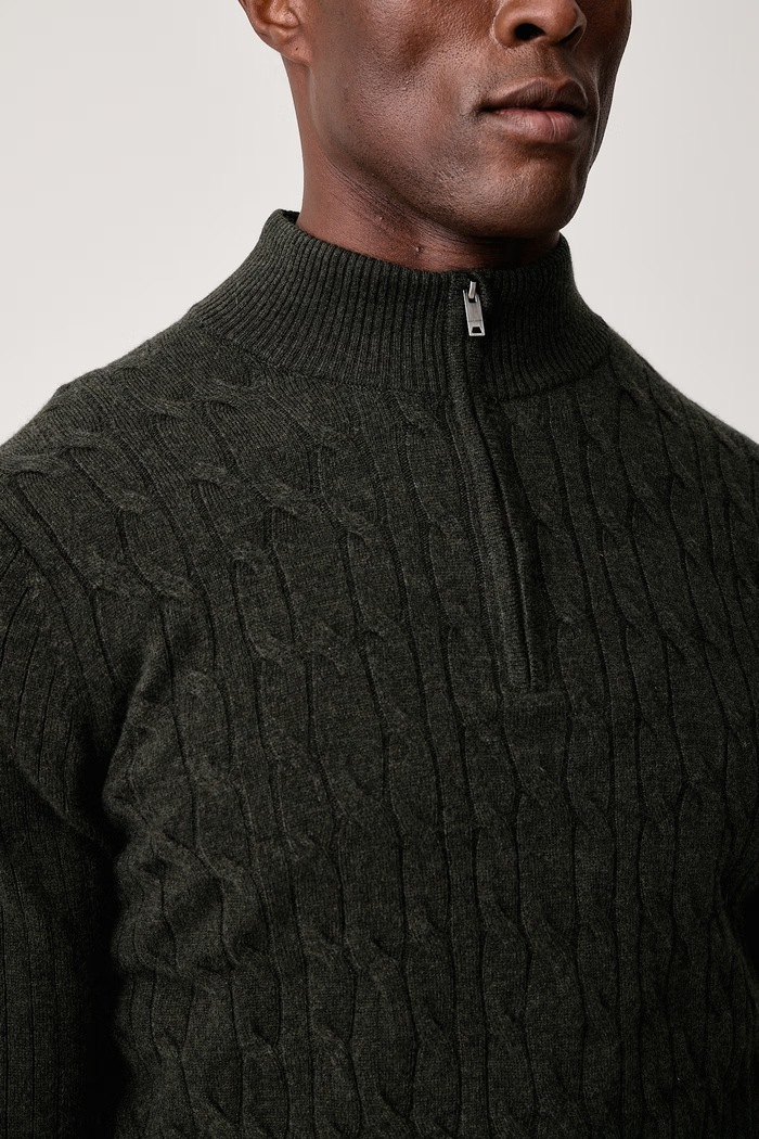 Sweter męski wełniany Hackett London HM7000251 zielony