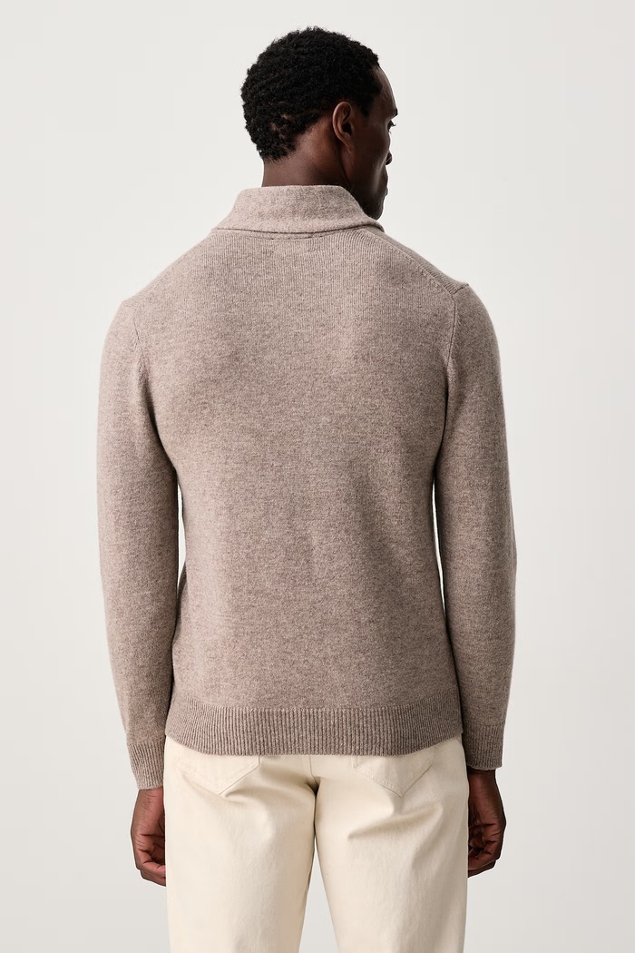 Odzież Hackett London Sweter męski z wełną merino HM7000246 beżowy