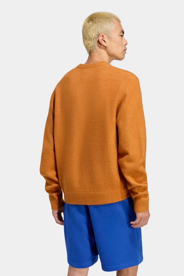 adidas Originals Πουλόβερ ανδρικό με μαλλί Trefoil Essentials LC7650 πορτοκαλί AW26