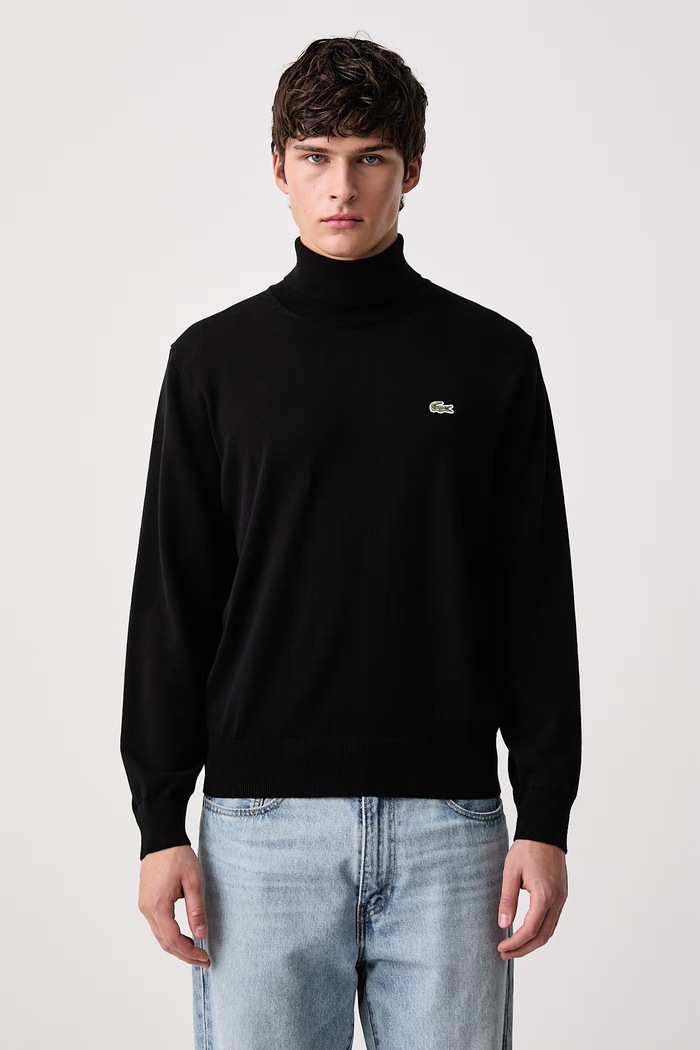 Lacoste Sweter męski bawełniany czarny AH5204