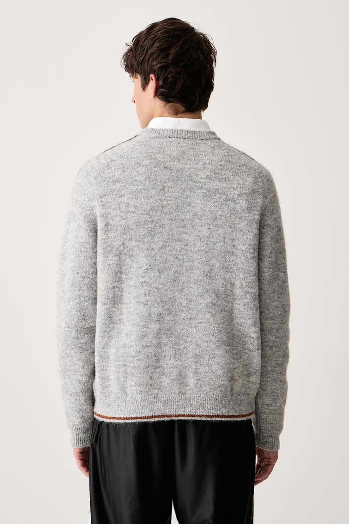Odzież adidas Originals Sweter męski Fluffy Knit Crew KE4169 szary