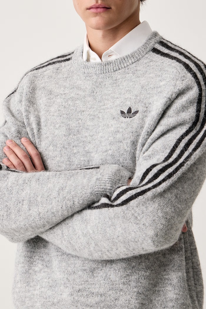 Sweter męski Fluffy Knit Crew adidas Originals KE4169 szary