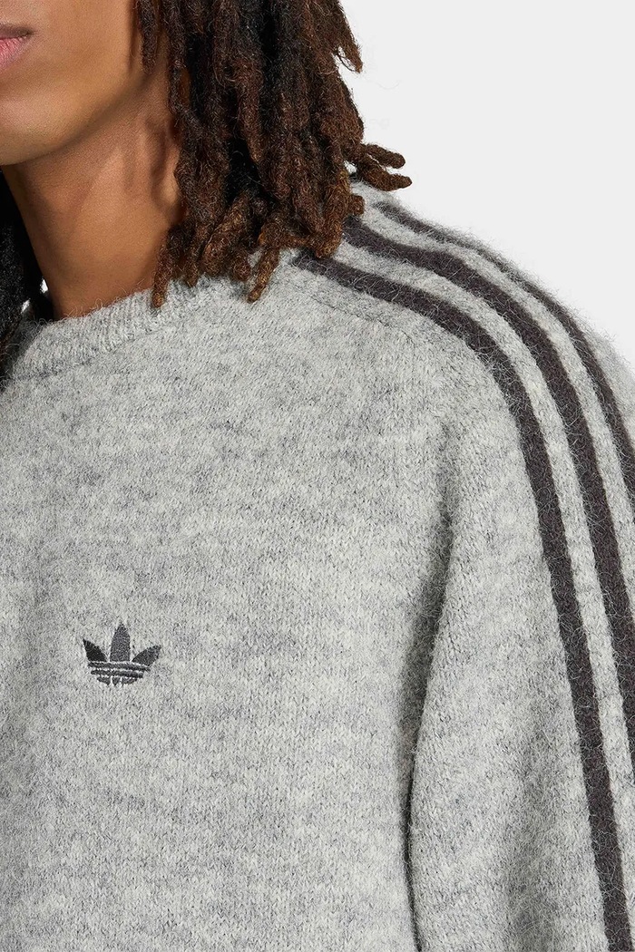 Свитер для мужчин Fluffy Knit Crew adidas Originals KE4169 серый