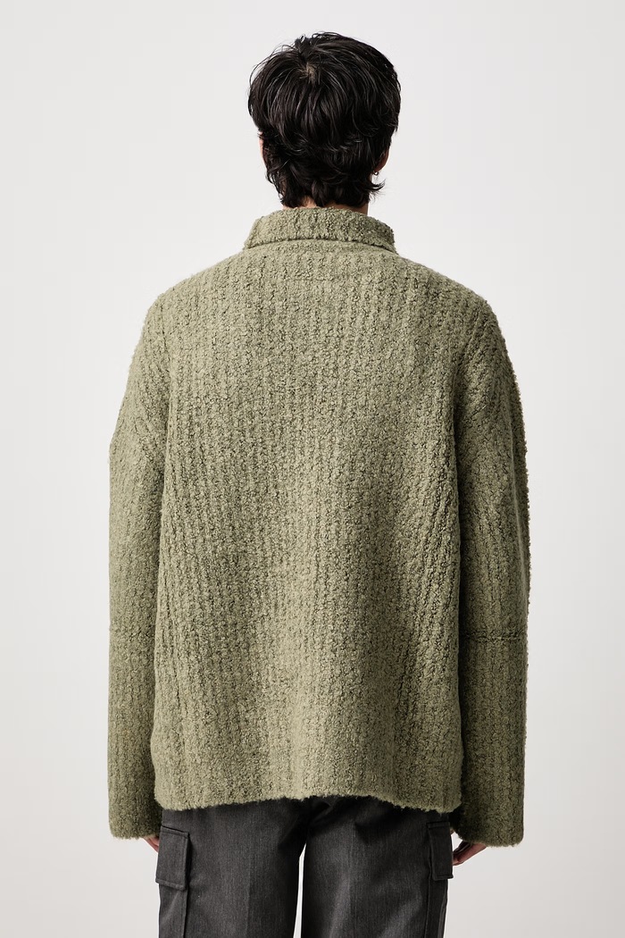Odzież MM6 Maison Margiela Półgolf męski z dodatkiem wełny SH2HA0018.M13342 zielony