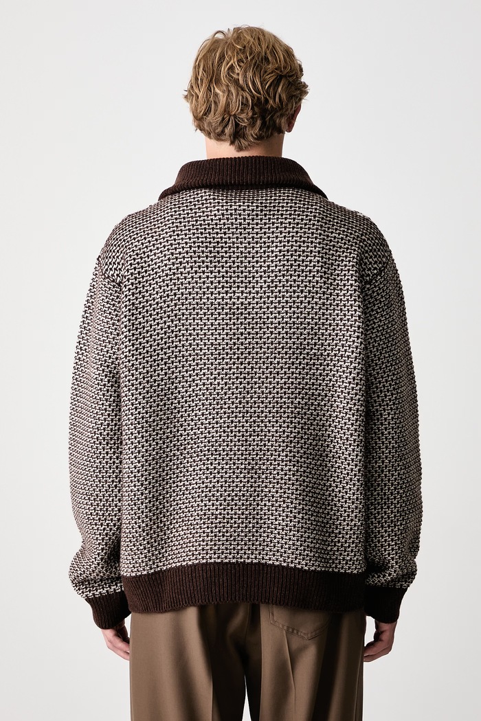 Odzież MM6 Maison Margiela Golf męski z wełną SH2GL0015.M13354 brązowy