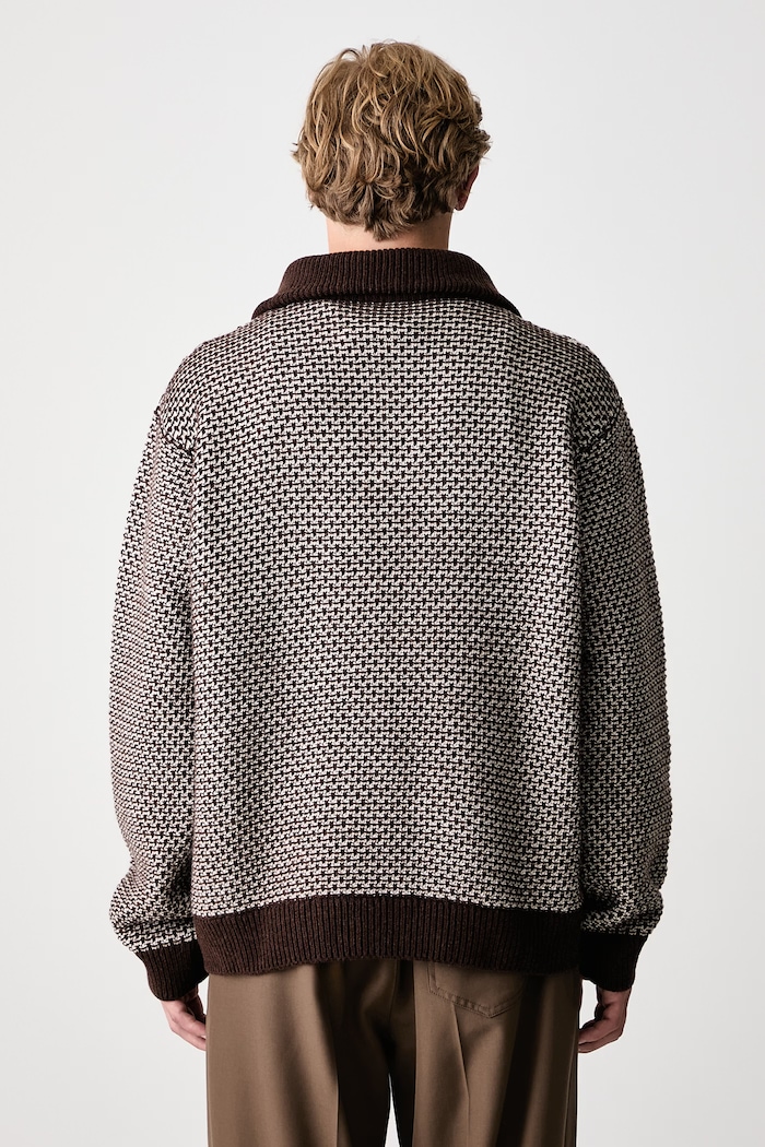 Odzież MM6 Maison Margiela Golf męski z wełną SH2GL0015.M13354 brązowy