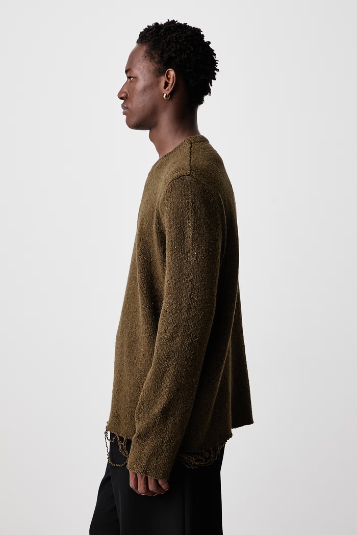 Sweter męski z wełną MM6 Maison Margiela SH0HL0049.M13283 zielony