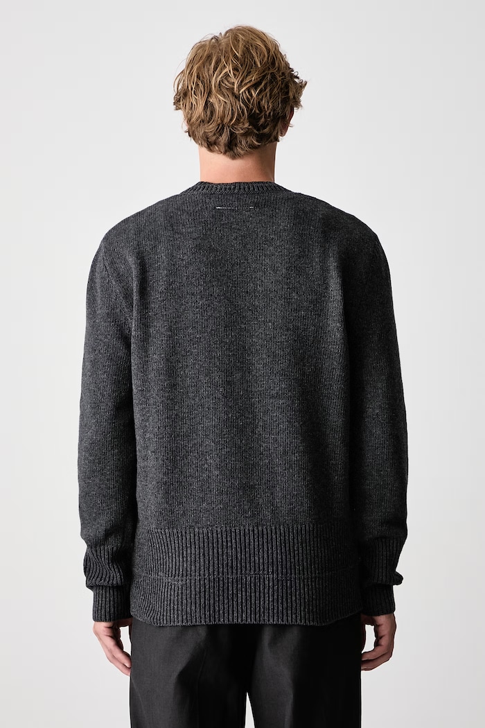 Odzież MM6 Maison Margiela Sweter z wełną męski SH0HL0043.M13287 szary