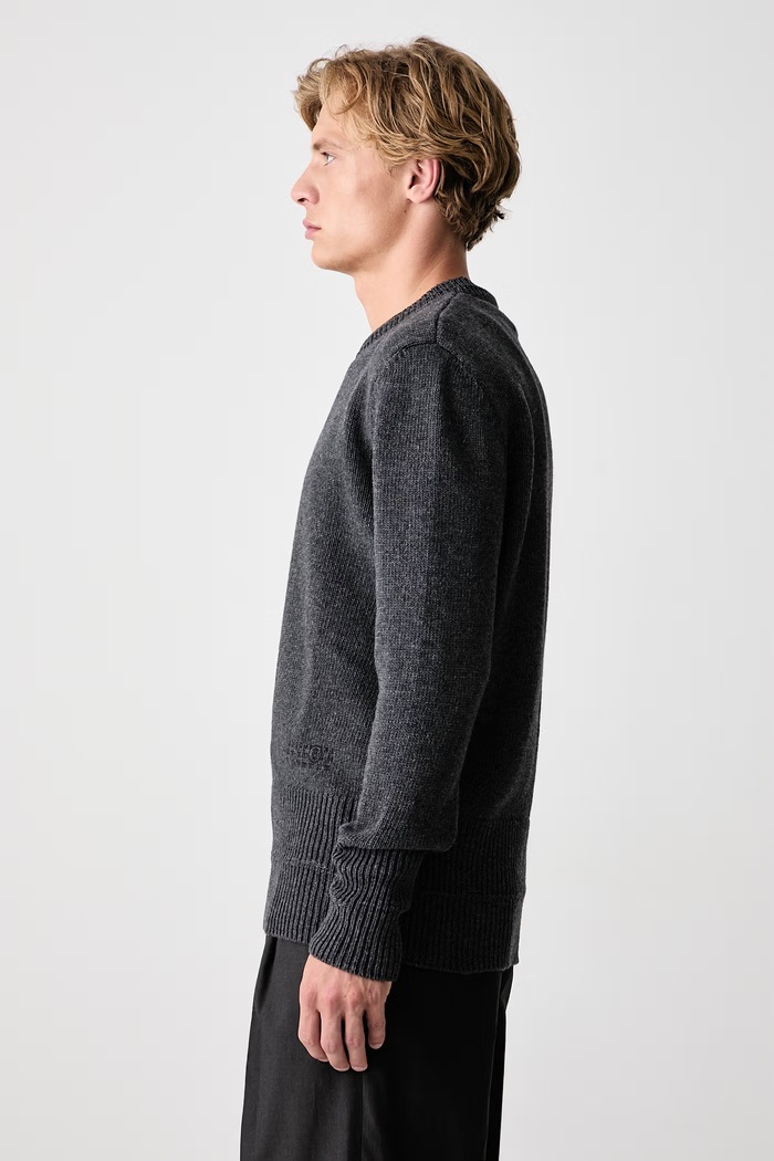 Sweter z wełną męski MM6 Maison Margiela SH0HL0043.M13287 szary