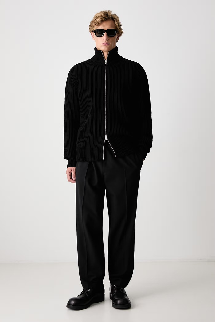 MM6 Maison Margiela Kardigan męski z wełną SH0AM0095.M13286 czarny AW26