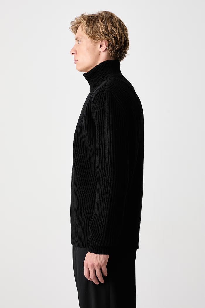 Kardigan męski z wełną MM6 Maison Margiela SH0AM0095.M13286 czarny