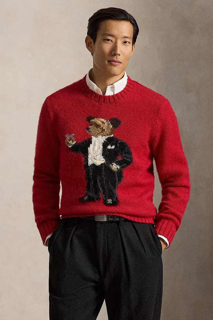 Polo Ralph Lauren Sweter męski wełniany czerwony 710B28797