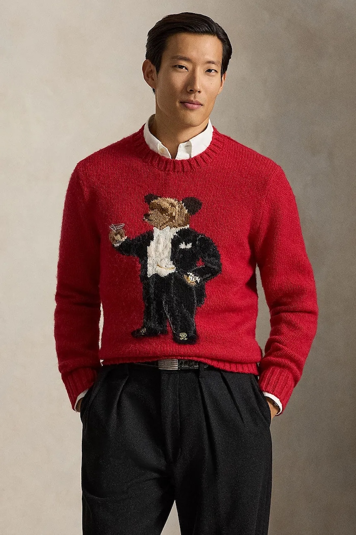 Polo Ralph Lauren Sweter męski wełniany czerwony 710B28797