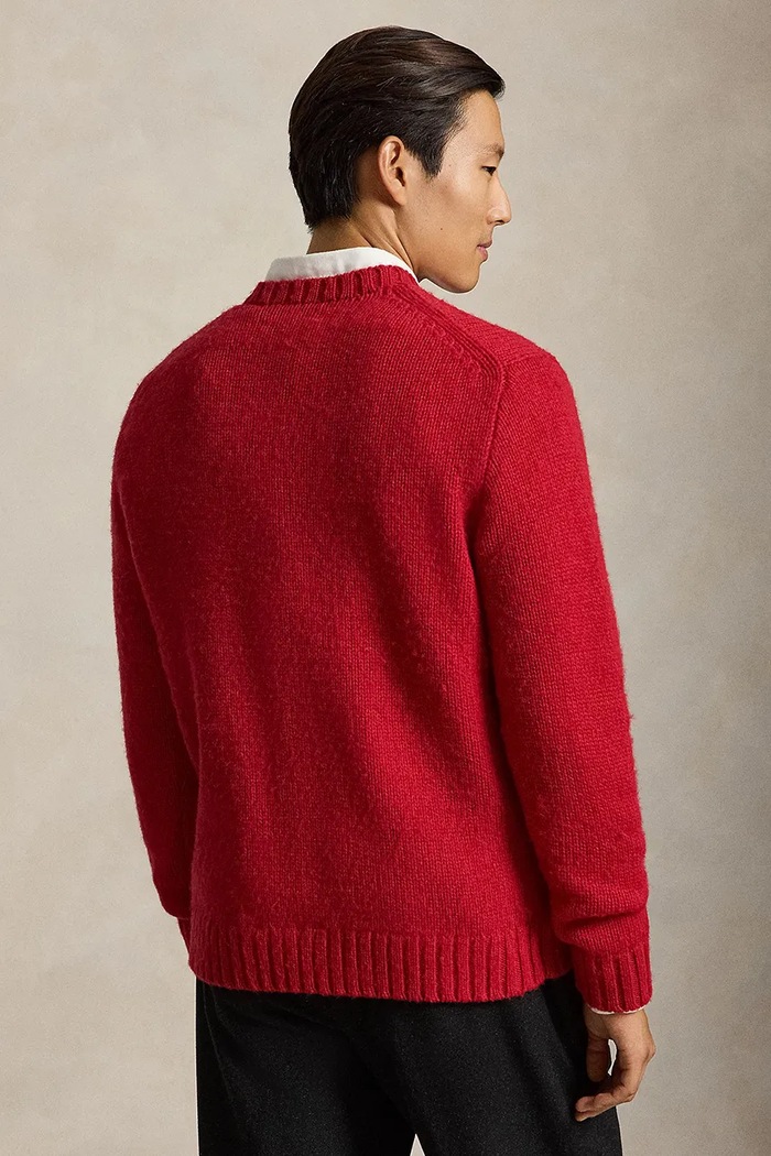 Polo Ralph Lauren Sweter męski wełniany 710B28797 czerwony AW26