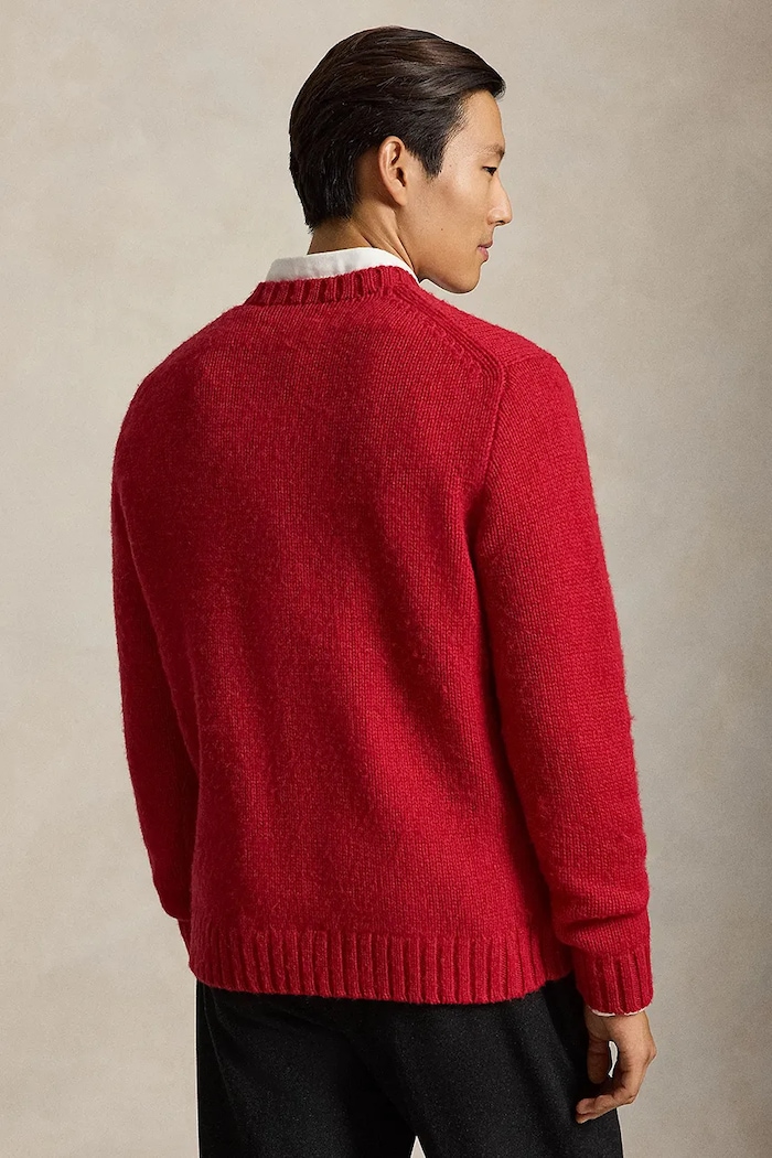 Polo Ralph Lauren Sweter męski wełniany 710B28797 czerwony AW26