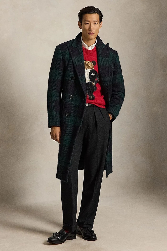 Odzież Polo Ralph Lauren Sweter męski wełniany 710B28797 czerwony