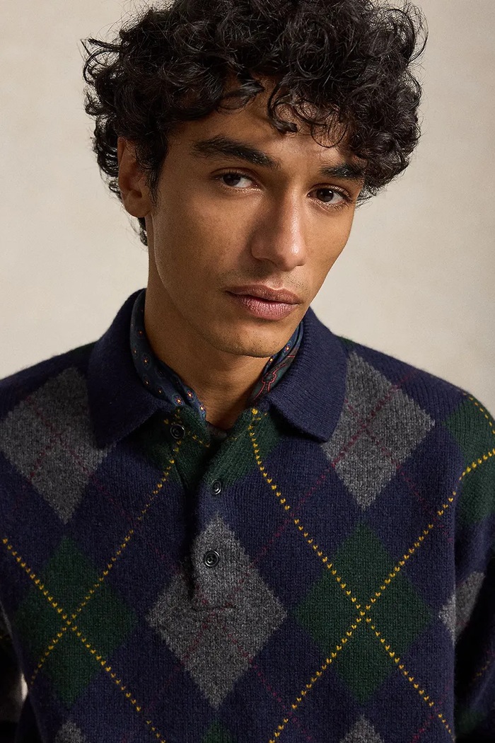 Sweter męski wełniany Polo Ralph Lauren 710B23903 multicolor
