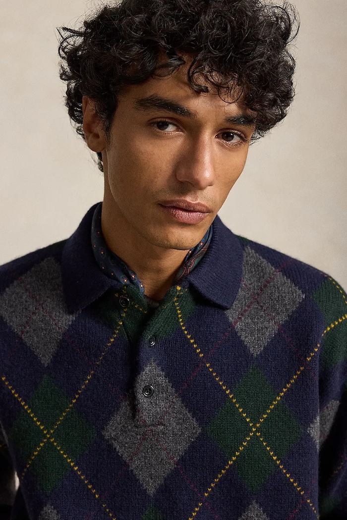 Sweter męski wełniany Polo Ralph Lauren 710B23903 multicolor