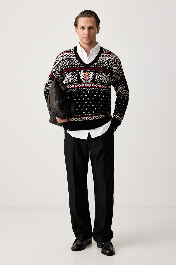 Polo Ralph Lauren Sweter męski wełniany 710B28785 czarny AW26