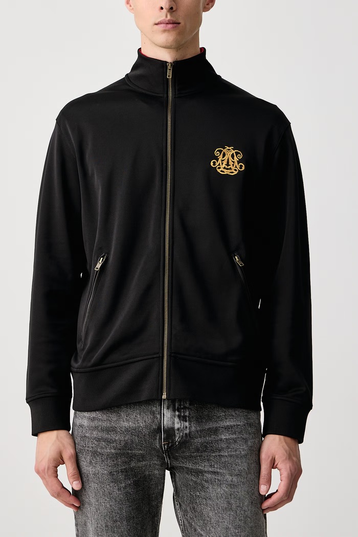 Bluza rozpinana męska z bawełną Polo Ralph Lauren 710B28606 czarny