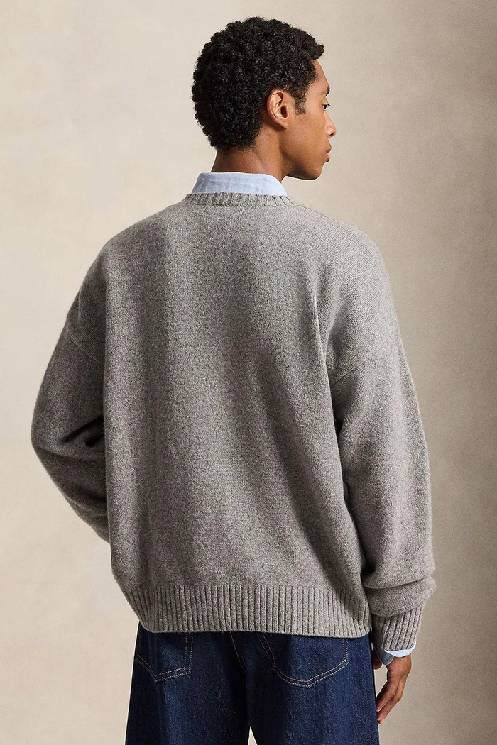 Polo Ralph Lauren Sweter męski wełniany 710B28590 szary AW26