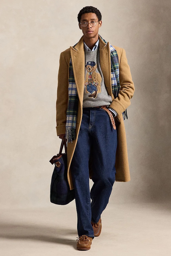 Odzież Polo Ralph Lauren Sweter męski wełniany 710B28590 szary