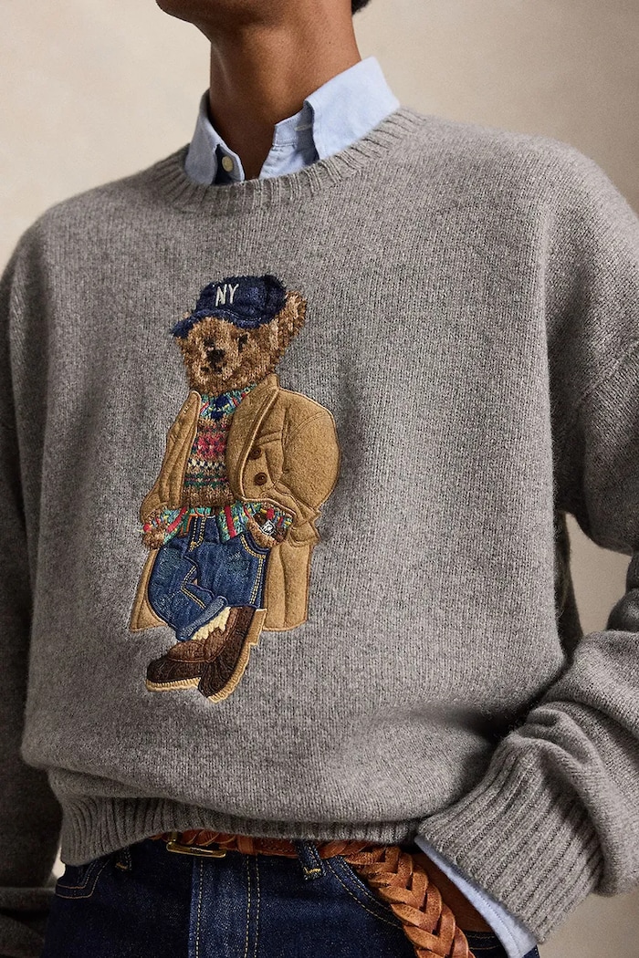 Sweter męski wełniany Polo Ralph Lauren 710B28590 szary