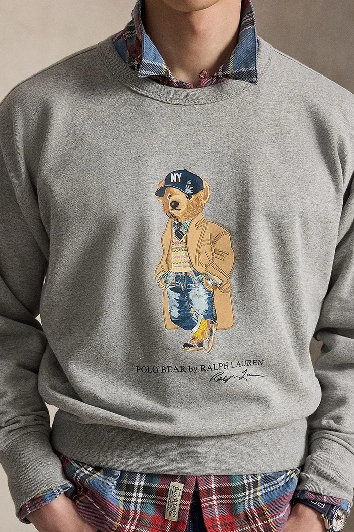 Bluza męska z bawełną Polo Ralph Lauren 710B27080 szary