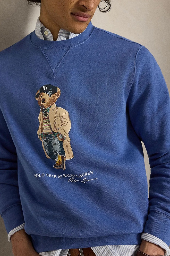 Polo Ralph Lauren sweter męski z bawełną niebieski 710B27073
