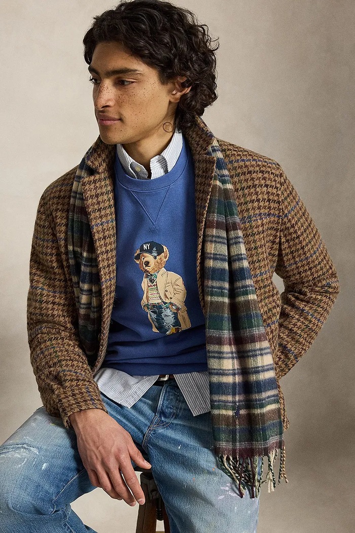 Polo Ralph Lauren sweter męski z bawełną 710B27073 niebieski