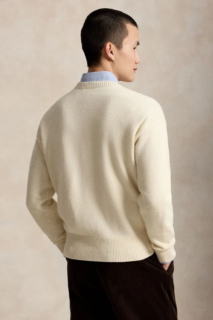 Polo Ralph Lauren sweter męski z wełną 710B26782 beżowy AW26