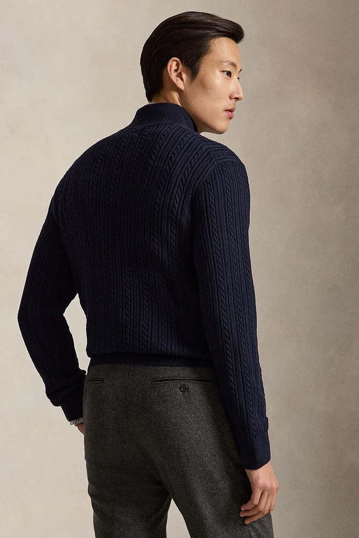 Polo Ralph Lauren Sweter męski bawełniany 710B26776 granatowy AW26