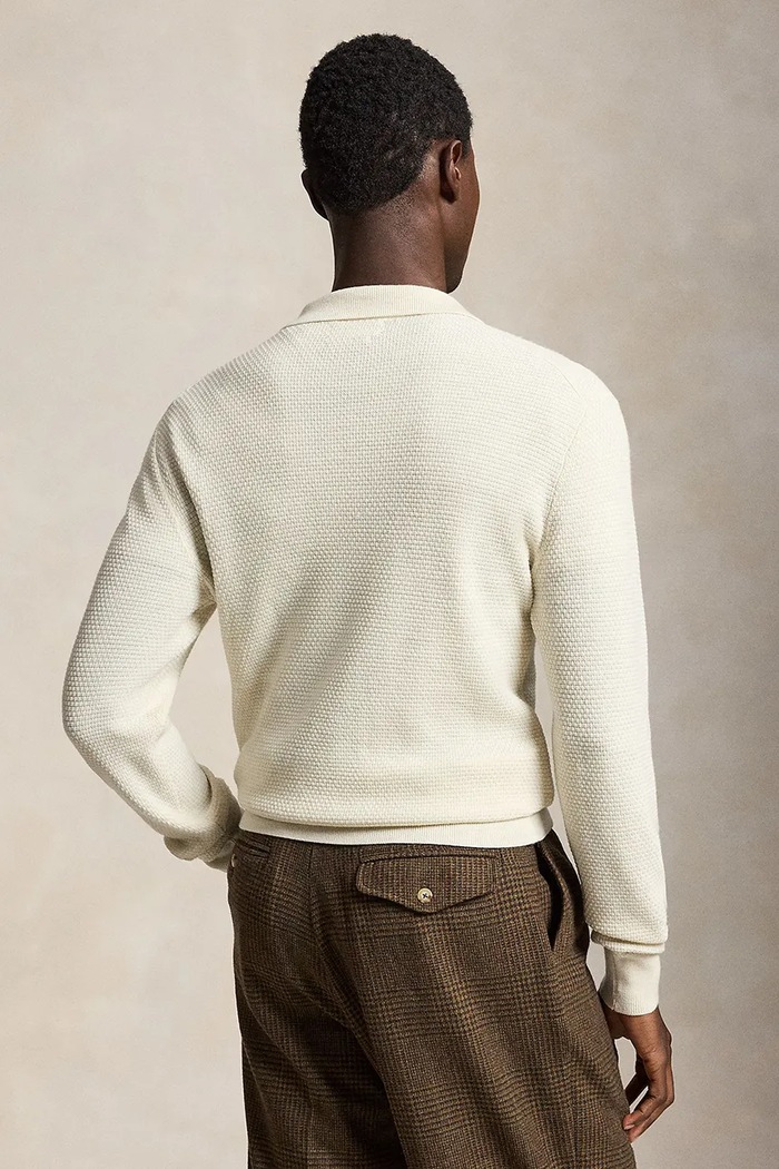 Polo Ralph Lauren Sweter męski wełniany 710B26772 beżowy AW26