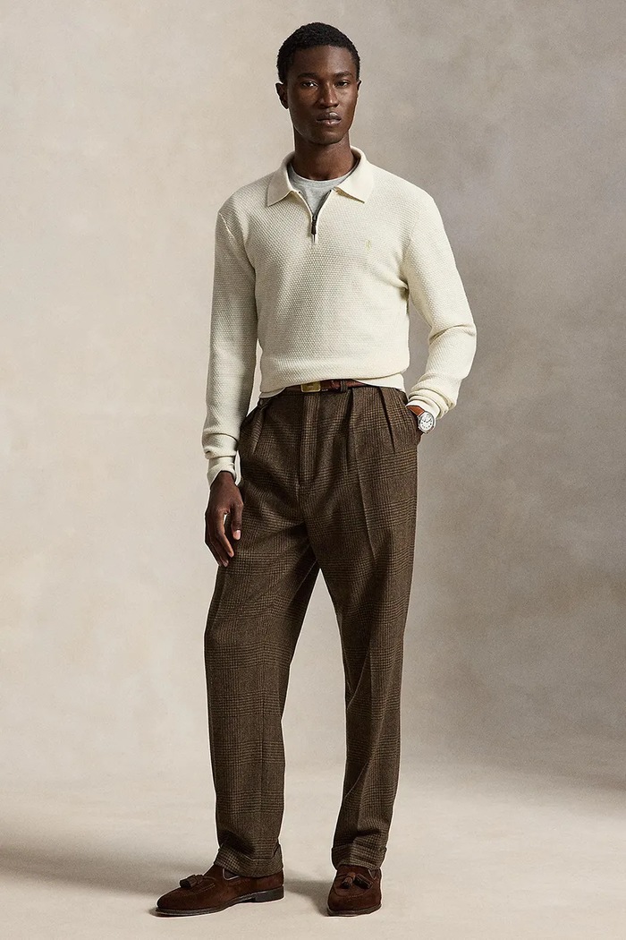 Odzież Polo Ralph Lauren Sweter męski wełniany 710B26772 beżowy