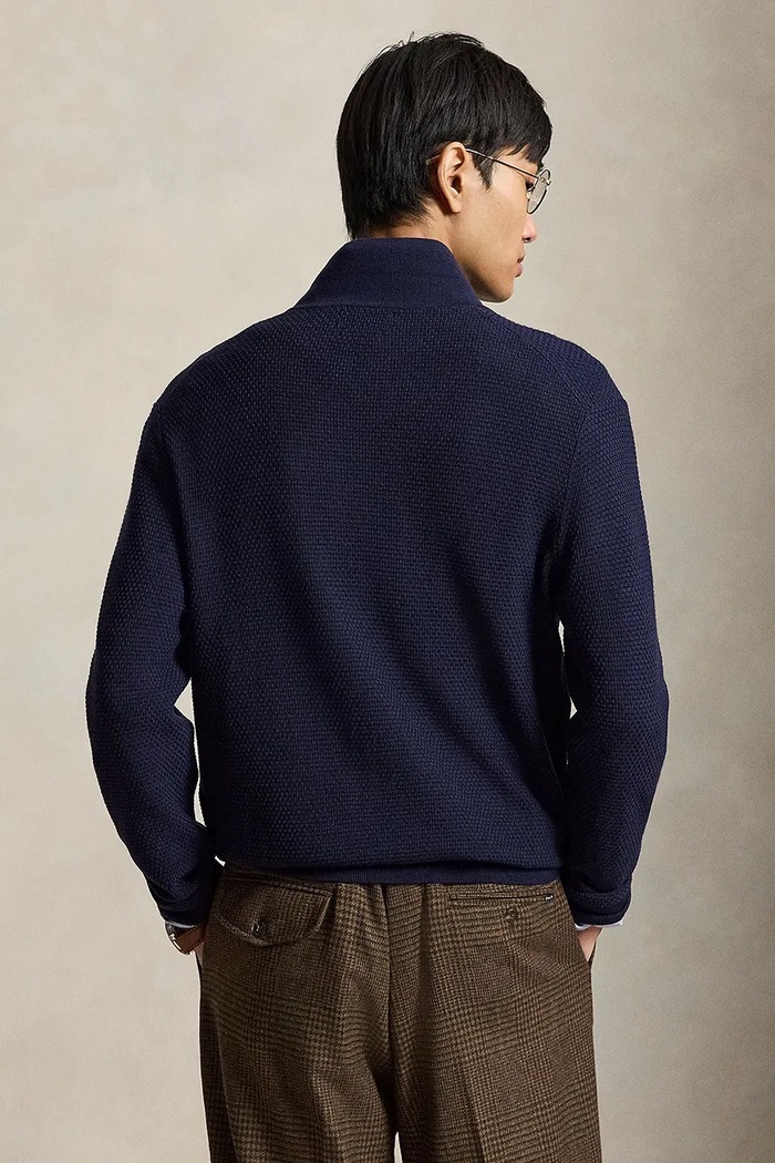 Polo Ralph Lauren Sweter męski wełniany 710B26772 granatowy AW26